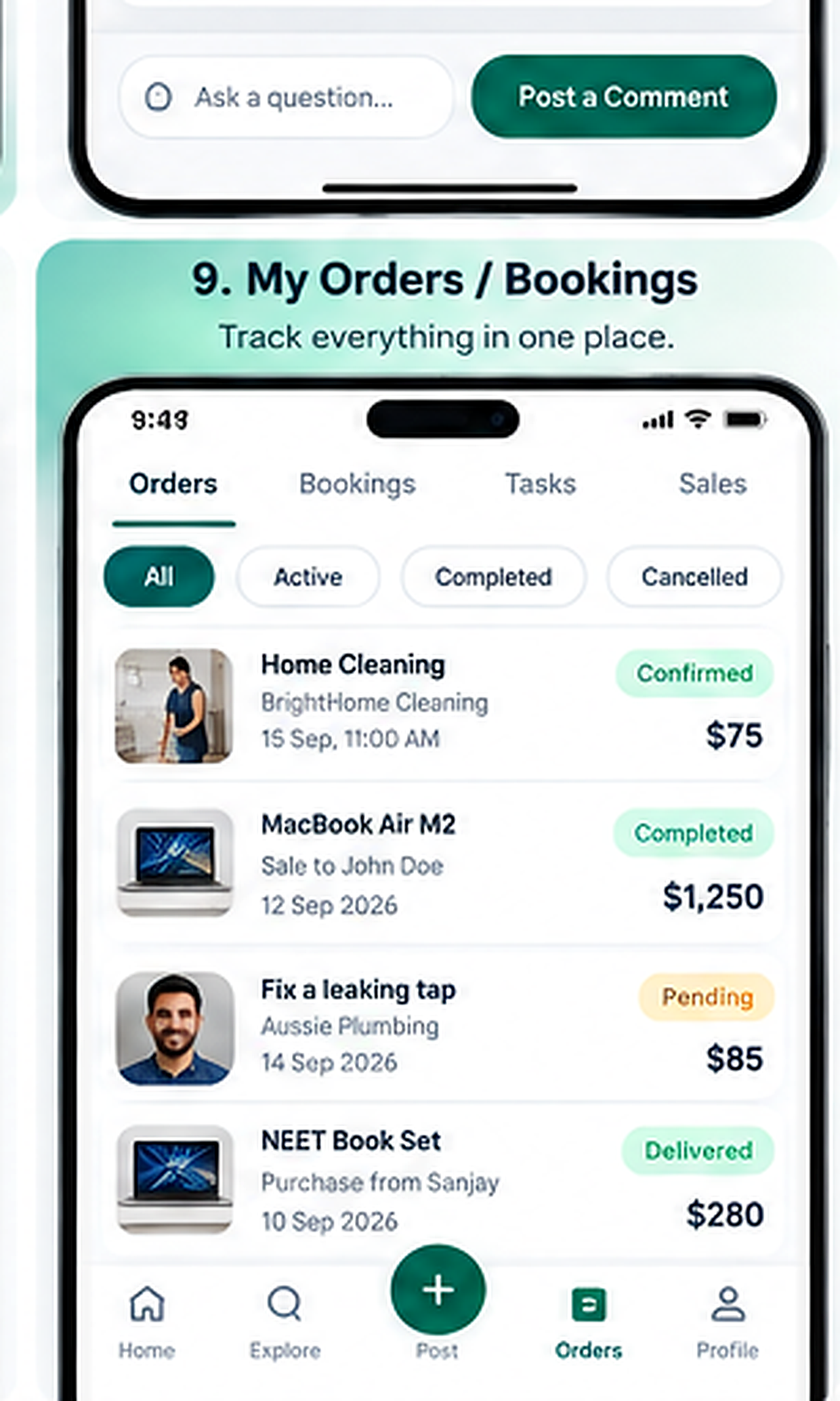 Orders & Bookings