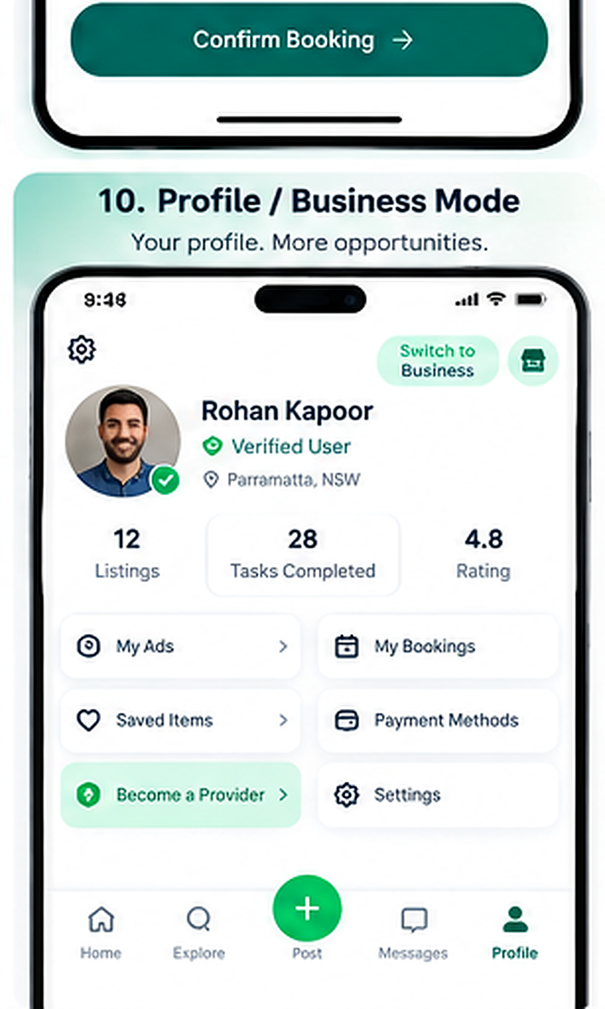 Profile & Business Mode